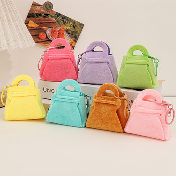 Cross-Border DIY Cute Candy Color Small Coin Purse Key Bag Headphone Bag Creative Macaron Hand Key Chain Bag