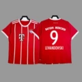 2017-18 Bayern Munich Home Jersey + Printed 9