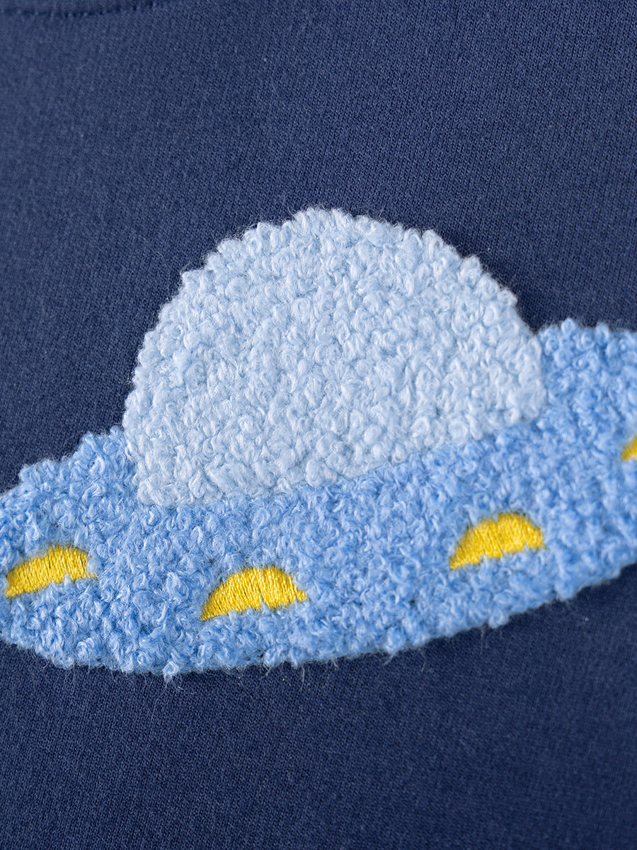 Boys' Autumn Cartoon Hoodie, Space Pattern Kids' Wear