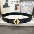 Black printed triangle cd gold buckle