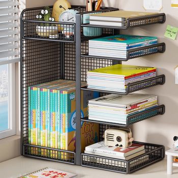 Subject Classification Storage Rack Desktop Vertical Bookshelf Student Bookshelf Multi-Layer Desk Book Storage Rack File Organization