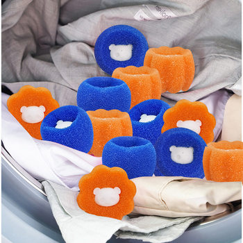 Cartoon Sponge Laundry Ball Anti-Tangle Lint Ball Washing Machine Washing Ball Magic Decontamination Laundry Ball Lint Remover