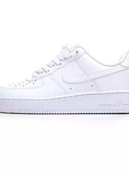 Air Force One First-Layer Cowhide Af1 Black Warrior All-White Classic Low-Top Sneakers Couple Sports Board Running Shoes
