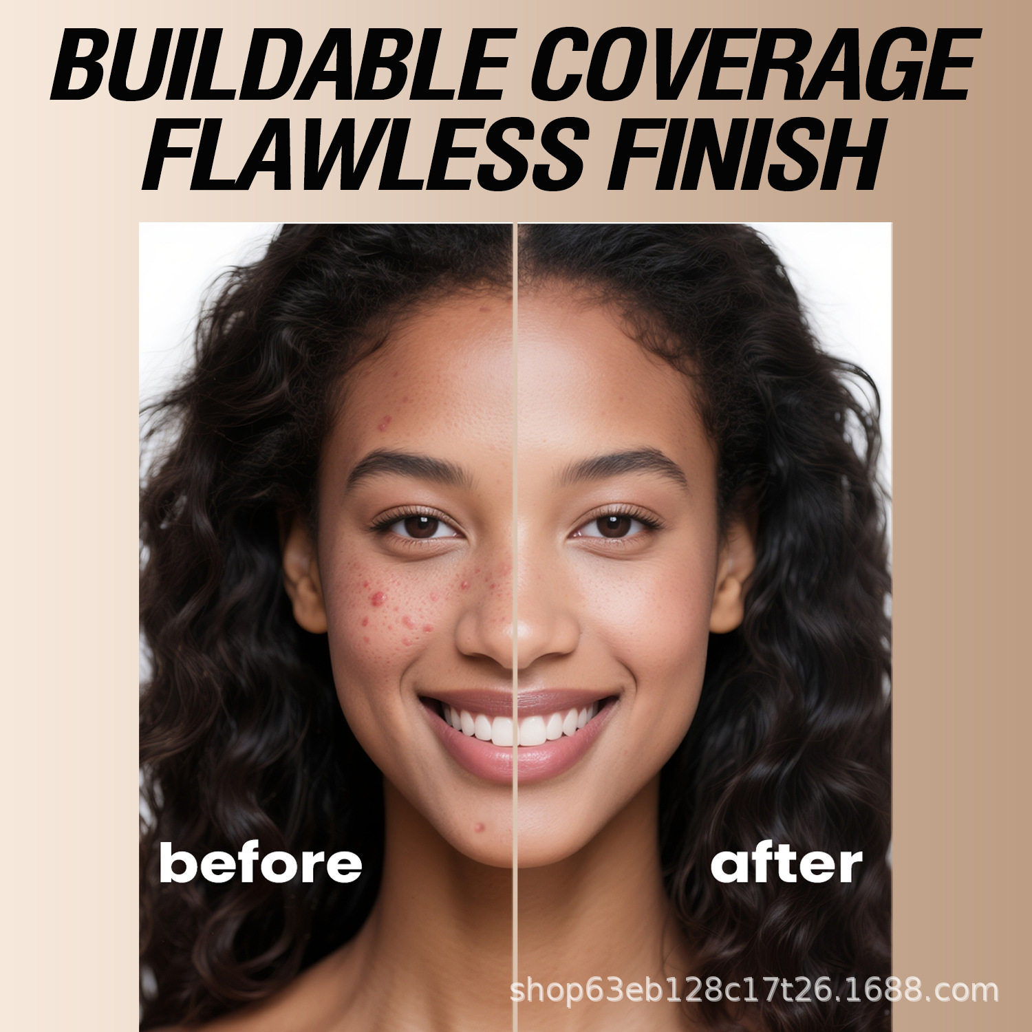 Langmanni Cross-Border Makeup Liquid Foundation Matte Concealer Long-Lasting Non-Removing Makeup Invisible Pore Foundation European and American Color