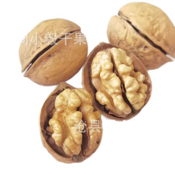 New Arrival of Paper-Skinned Walnuts from Xinjiang Aksu, Authentic 185 Thin-Skinned Original Flavor Without Additives, Casual Snacks, Non-Cooked Walnuts