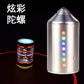 Metal Stainless Steel Fitness Gyroscope Middle-aged Adult Square Toy Luminous Sound Ice Monkey Old Cow Gyroscope