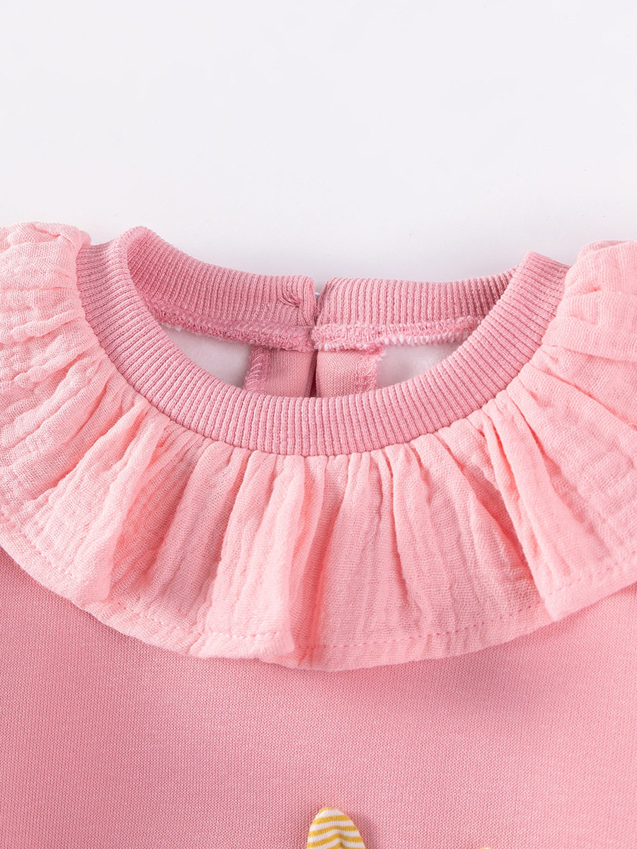 Fall & Winter Fleece-lined Girls' Set, [Style] Kids' Outfit, Cute Kids' 2-piece Set