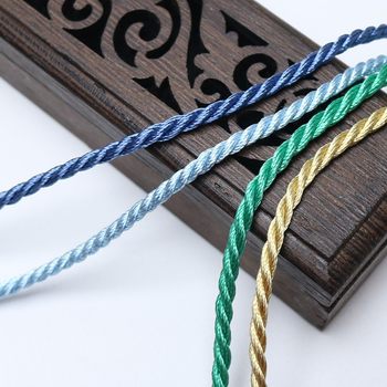 Manufacturer's Ready Stock 1-2.8mm Three-Strand Rope Polyester Twisted Rope Gift Box Packaging Gift Woven Hand Rope Wholesale Handmade