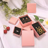 Spot wholesale pink jewelry box cover ring earrings necklace earring box solid color jewelry box