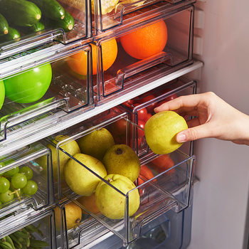 Yangyang Fish Factory Refrigerator Drawer Storage Box Food Refrigerated Vegetable Eggs Fruit Fresh-keeping Transparent Storage Box