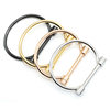 European and American Style D-Shaped Bracelet with Horseshoe Clasp, Cross-Border Ready Stock, Stainless Steel Fashion Titanium Steel Gold-Plated D-Shaped Bracelet