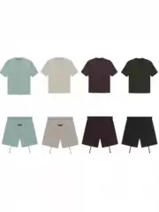 New Ess Trendy Brand Shorts and Short-Sleeve T-Shirts, Unisex, Trendy Casual Everyday Versatile Loose Fit Niche Style for Spring and Summer