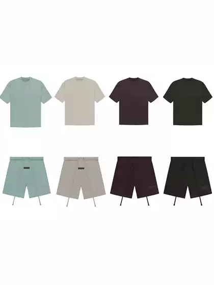 New Ess Trendy Brand Shorts and Short-Sleeve T-Shirts, Unisex, Trendy Casual Everyday Versatile Loose Fit Niche Style for Spring and Summer
