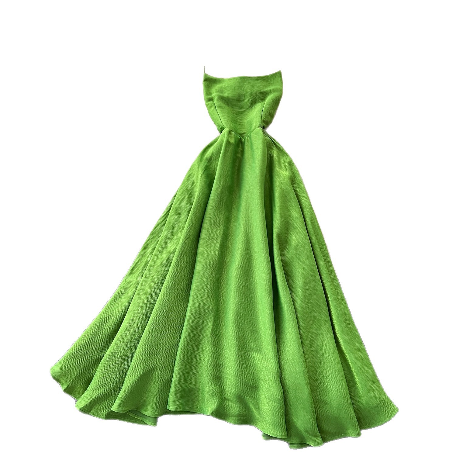 Green Backless Maxi Dress for Women Summer Design Waist Defining Flowy Skirt Perfect for Vacations Wholesale