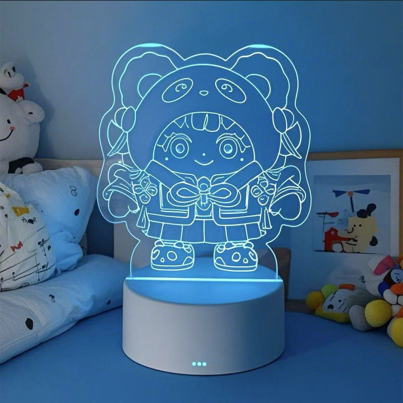 Egg Party 3D Night Light Creative Atmosphere Lamp Peripheral Figurine Desk Lamp USB Plug-In Model Children's Birthday Gift