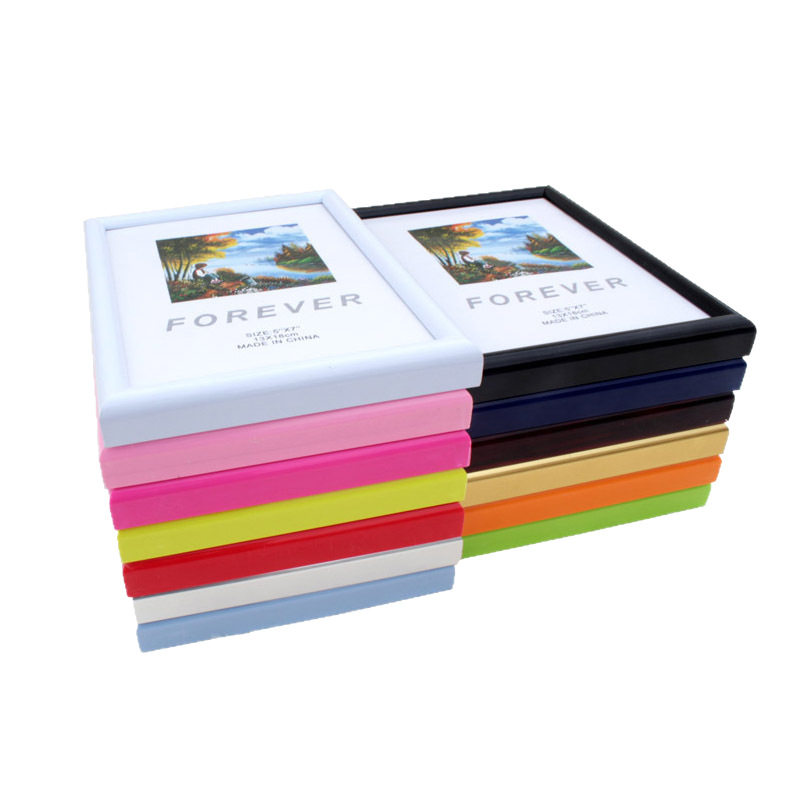 Narrow Edge PVC plastic photo frame wall-mounted decoration children's art works sketch picture frame certificate license works mounting