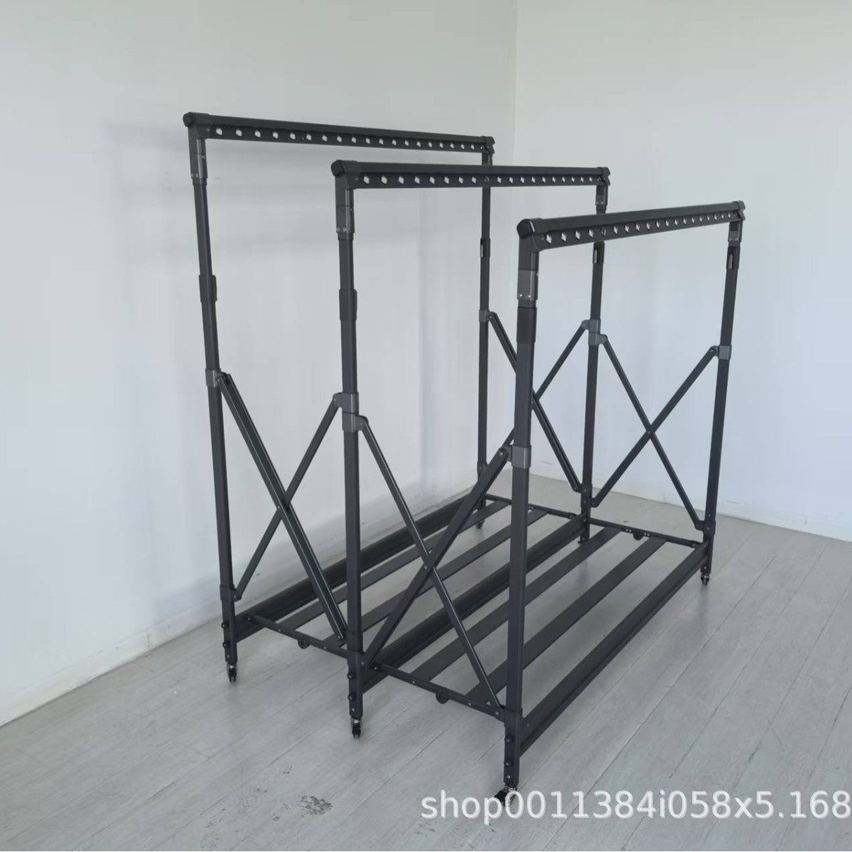 Floor-Standing Clothes Drying Rack, Foldable for Home Use, Balcony Indoor Retractable Clothes Rod, Outdoor Quilt Drying Magic Tool, Adjustable Clothes Drying Rack