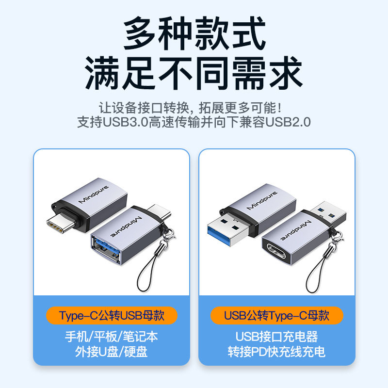 Customized Type-C to USB Interface Apple Otg Suitable for U Disk Huawei Computer Apple to USB Otg Adapter