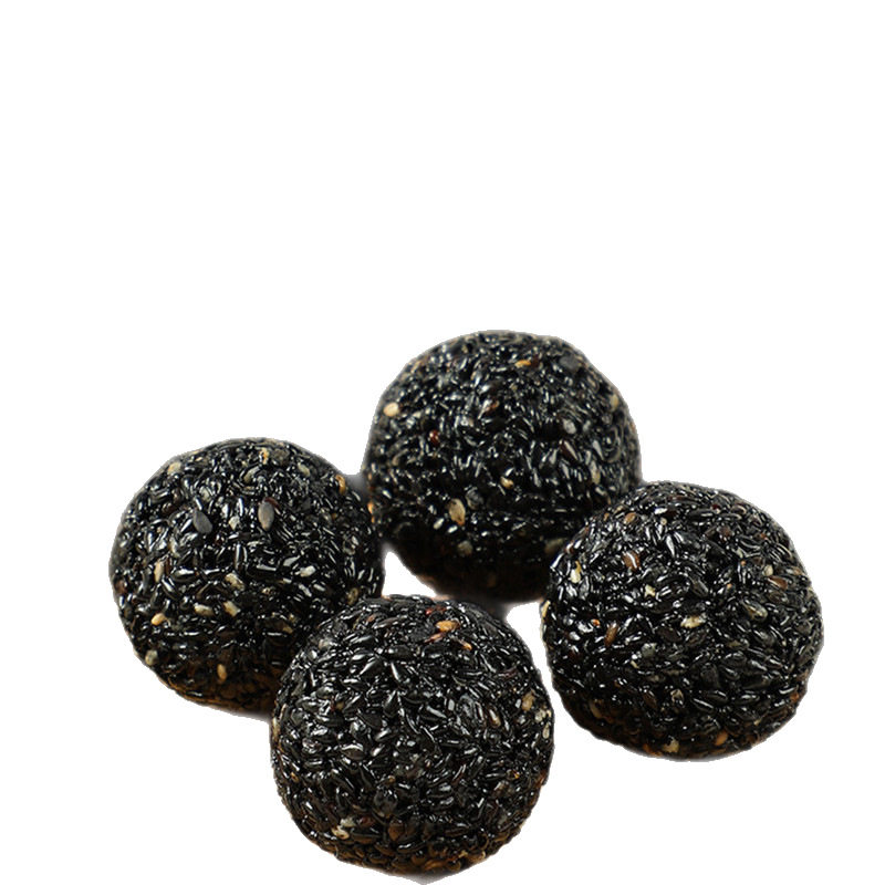 Tiktok Kuaishou same style black sesame balls nine steamed nine drying handmade sesame balls independent pack black sesame balls