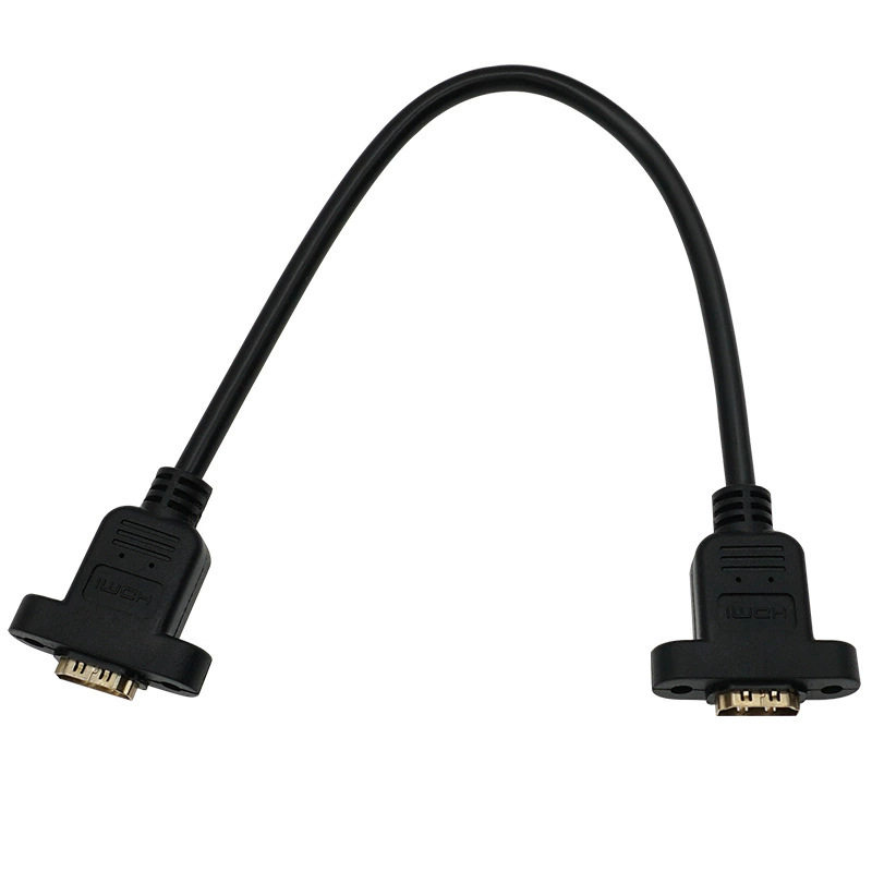 HDMI Female to Female Extension Cable with Ear Screw Holes to Fix HDMI Double Female 4K High-Definition Adapter Cable