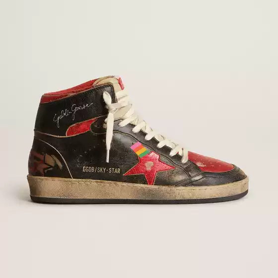 Sky-Star Series 2026 Spring and Summer New Vintage Distressed Sneakers for Men and Women, Casual Shoes with Hidden Height Increase, Black