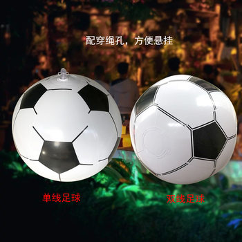 In stock wholesale hanging inflatable football PVC beach ball sports inflatable ball toy shop bar decorative ball