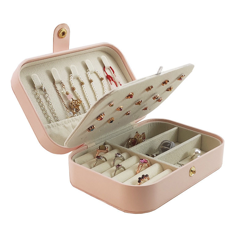 Portable Jewelry Travel Storage Box for Earrings, Bracelets, and Accessories, Compact and Easy to Carry, Anti-Oxidation