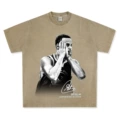 Washed khaki short sleeves