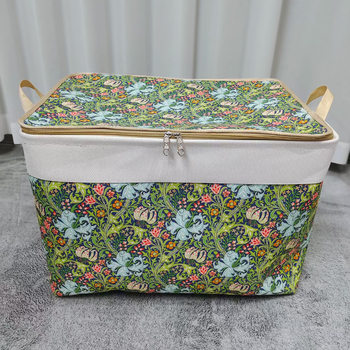 Large Capacity Household Zipper Storage Box with Steel Ring and Lid Storage Bag Tidal Box Moisture-proof Moving Folding