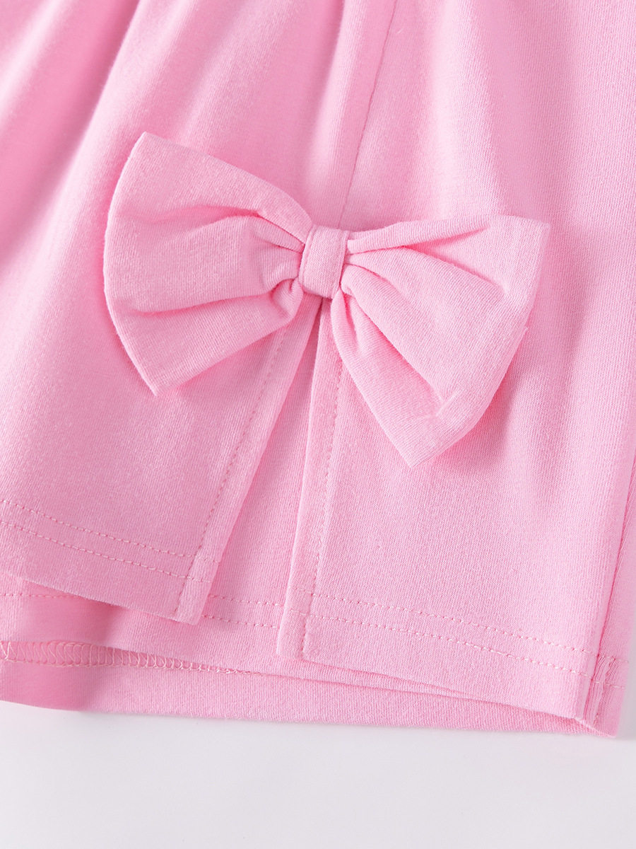 Girls' Set Wholesale, Summer Kids' Outfit, Cute Bow Kids' Clothing