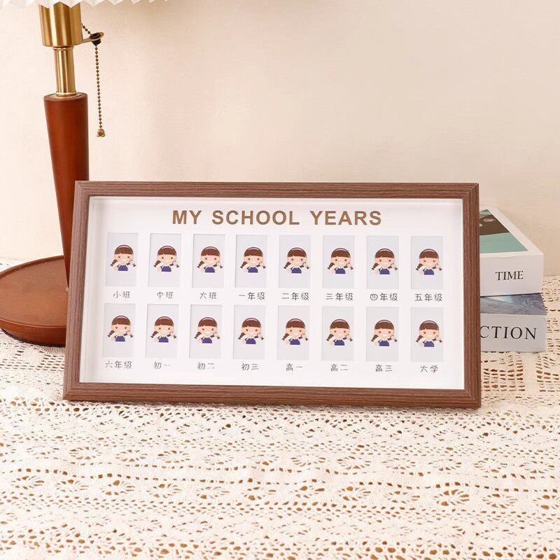 Id Photo Frame Children's Growth Campus Time Photo Album 1.0inch Photos Baby Record Commemorating Kindergarten to University