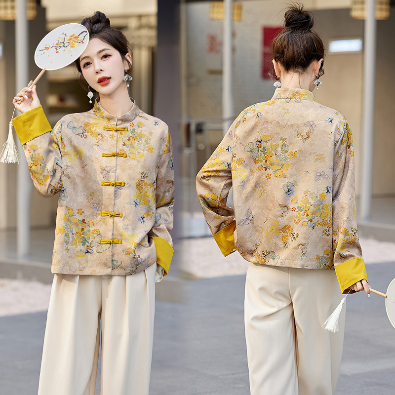 (Mới) Mã K0212 Giá 1390K: Áo Khoác Nữ Wotdpi Dáng Dộng Hàng Mùa Xuân Thu Đông Phục Cổ Cổ Điển Thêu Họa Tiết Hoa Thời Trang Nữ Chất Liệu G04 Sản Phẩm Mới, (Miễn Phí Vận Chuyển Toàn Quốc).