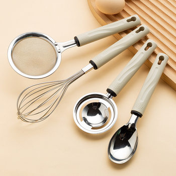 Baby Food Supplement Gadget Set Household Egg Beater Baking Egg White Separator Colander Filter Sieve Flour Sieve