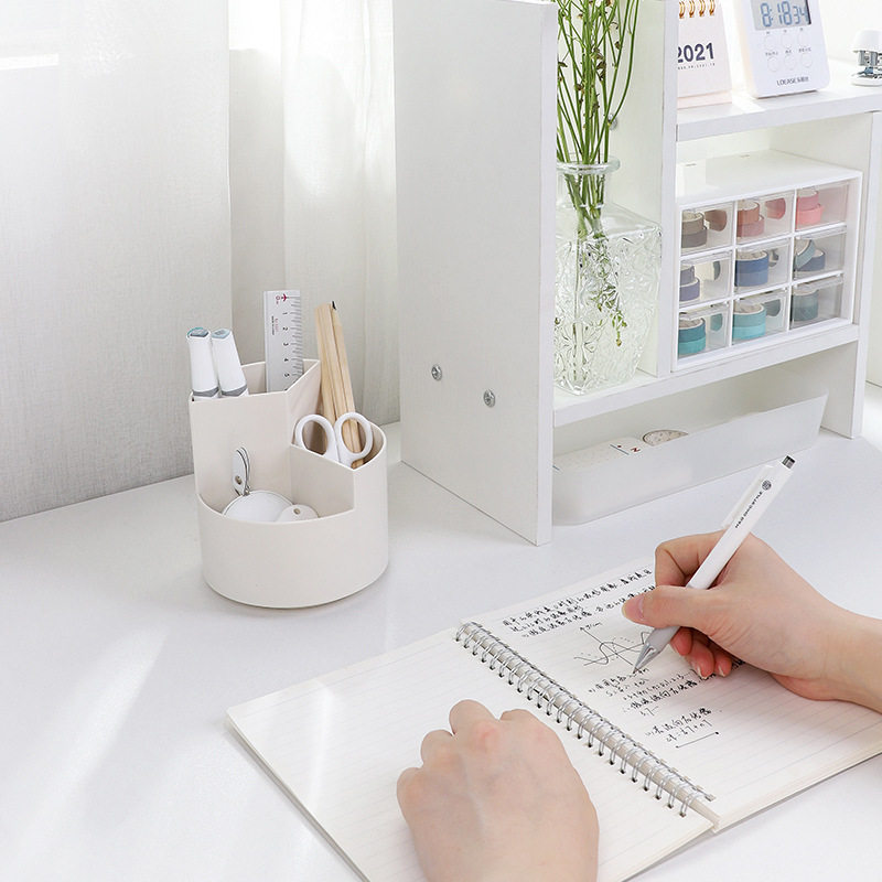 360-degree rotating pen container student dormitory desktop large capacity multi-functional pen stationery storage box pen barrel