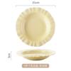 Creamy Lace Plate for Home Breakfast, Fruit Plate, Salad Plate, Vegetable Plate, Cream-Style Straw Hat Plate