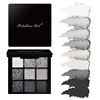 Cross-border Black Swan Nine-color Eye Shadow Plate Smoky Makeup Dark Punk Pearlescent Matte Metal European and American Nine-color Eye Shadow