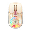 Md508Lbow Hangshi Transparent Backlit Wireless Bluetooth Dual-Mode Mouse Charging Silent 2025 New Model Cross-Border