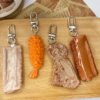Simulated Meat Keychain Fried Chicken Barbecue Oden Food Toy Pendant Chicken Wings Ribs Food Model Bag Pendant