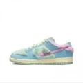 Dancing bear blue green pink