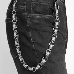 European and American New Accessories Alloy Skull Pants Chain High-end Hip-hop Trendy Punk Waist Chain Jeans Hanging Chain