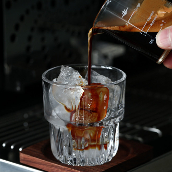 Thickened Glass Whisky Creative Cocktail Wine Glass Beer Glass Water Cup Coffee Cup Vintage Vertical Pattern Cup