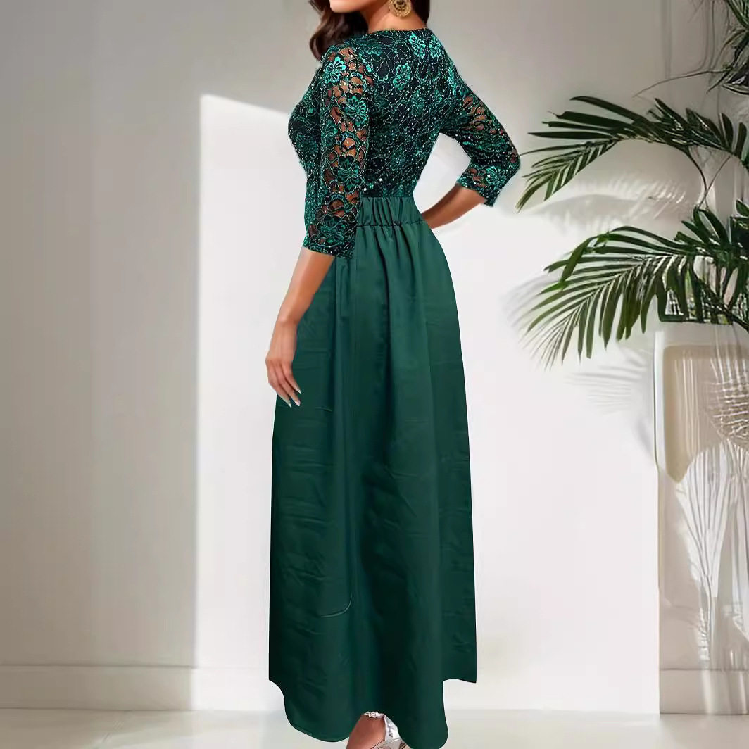 Lace Detachable Chiffon Dress Irregular Hem Elegant Design Spring Summer Perfect for Bridesmaids Wholesale Available