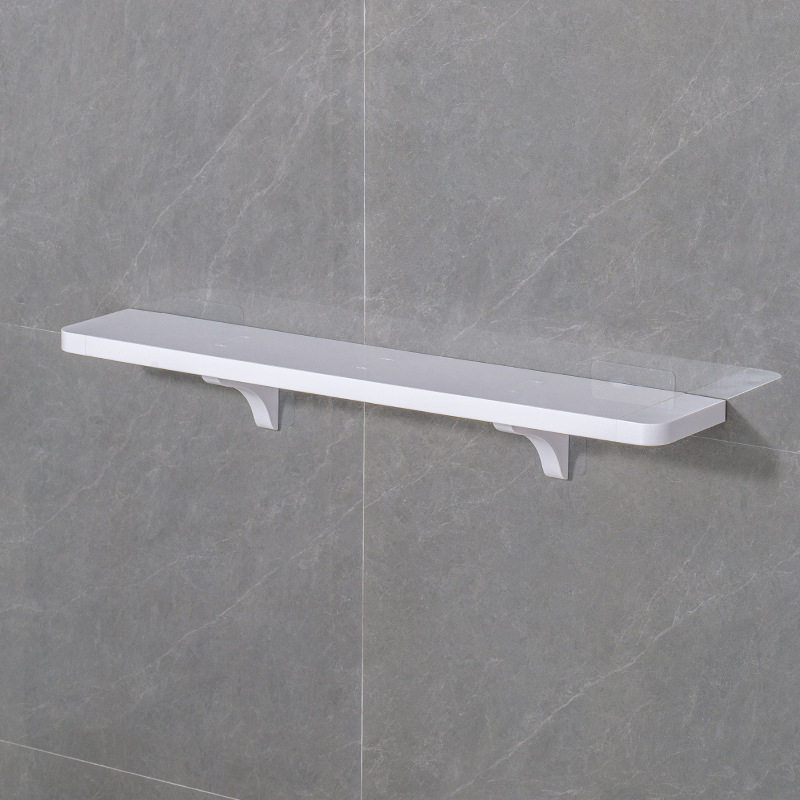 Bathroom Rack Hanging Shelf Punch-Free Plastic Moisture-Proof Bathroom Storage Rack Double-Layer Background Wall Storage Rack
