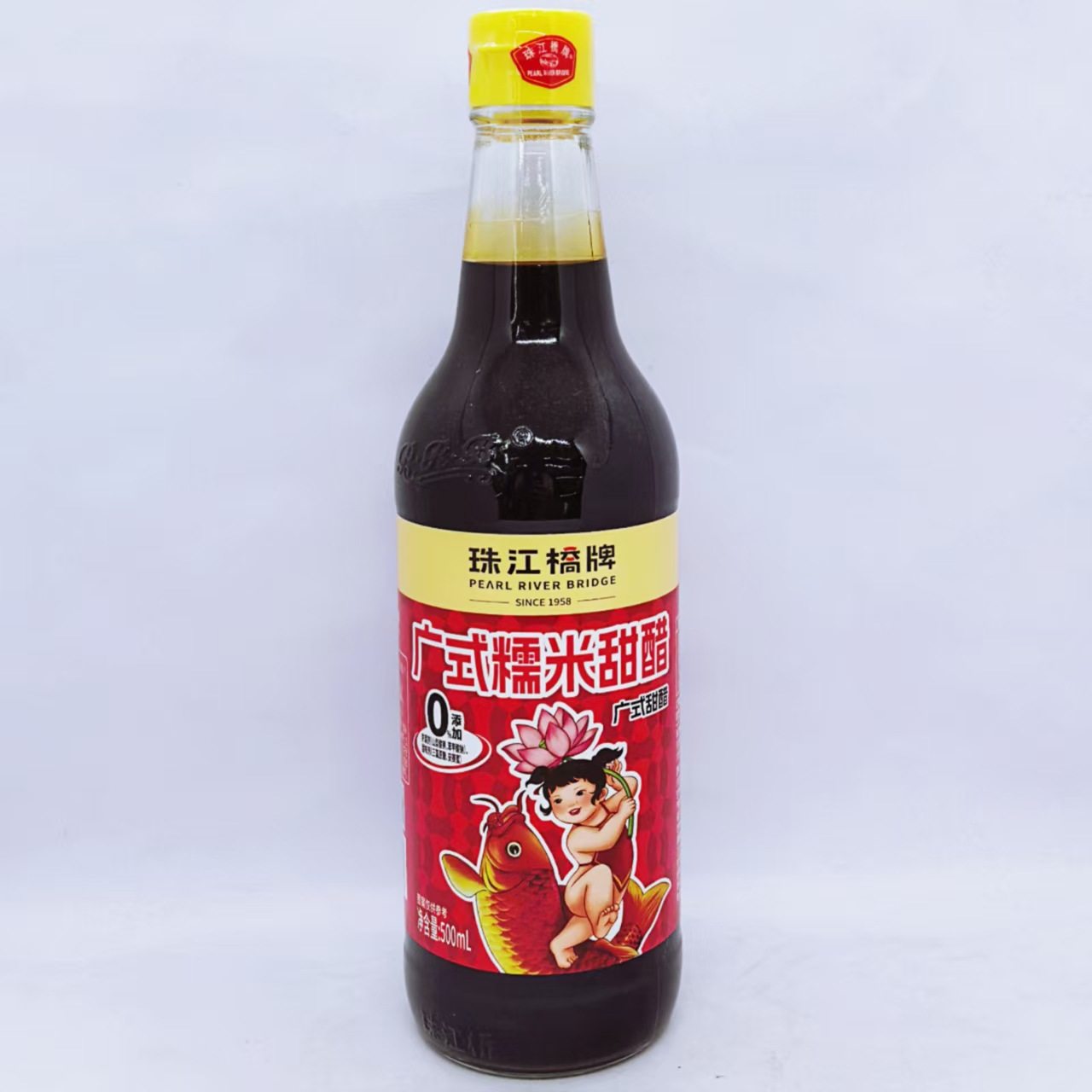 Pearl River Bridge Fine Brewing Sweet Vinegar Glutinous Rice Sweet Vinegar Cantonese Sweet Vinegar 500ml Glass Bottled Pig's Foot Ginger Yuezi Vinegar