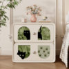 Retro Bedside Table Small Bedside Home Creative Black and White Retro Bedroom Antique Style Storage Storage Bedside Table