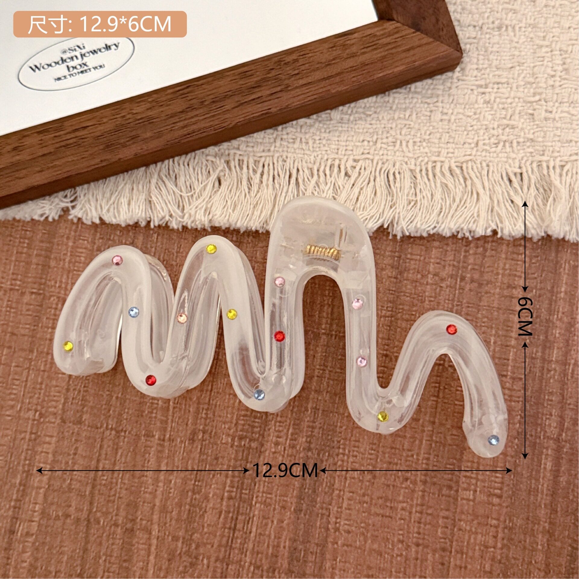 高颜值彩钻星星蝴蝶结抓夹少女后脑勺盘发夹百搭多鲨鱼夹发卡发饰