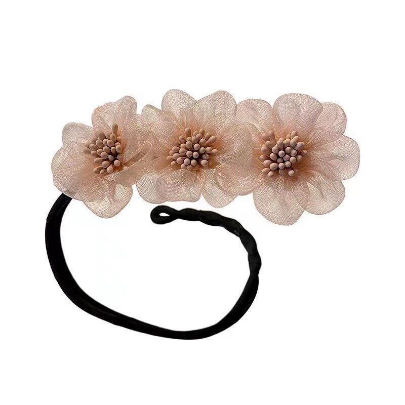2024 New Hair Disk Women's Flower Ball Head Lazy Hair Twist Internet Celebrity Pearl Korean Headwear Hair Accessories