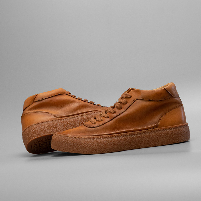 Giày sneaker nam da bò màu nâu dễ phối đồ — Màu nâu