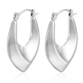 Diamond hollow earring steel color MS-129