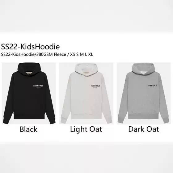 2022Ss Kidsren's Clothing Velvet Hoodie Essentials Trendy Brand Kids High Street High Weight Hoodie